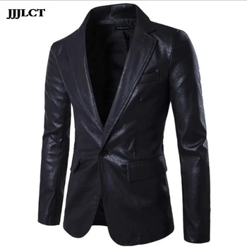 Men's fashion single row one button small suit Ou code fashion spring new listing solid color wild PU leather clothing
Men's fashion single row one button small suit Ou code fashion spring new listing solid color wild PU leather clothing