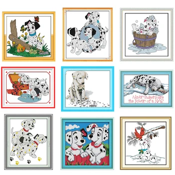 A variety of Dalmatian dog series Animal patterns counted printing canvas 11CT 14CT cross stitch set DIY embroidery needlework
A variety of Dalmatian dog series Animal patterns counted printing canvas 11CT 14CT cross stitch set DIY embroidery needlework