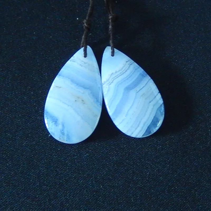 Semiprecious stone Jewelry,birthday present,Blue Lace Agate fashion woman Earrings,33x18x5mm,9.2g 
Semiprecious stone Jewelry,birthday present,Blue Lace Agate fashion woman Earrings,33x18x5mm,9.2g