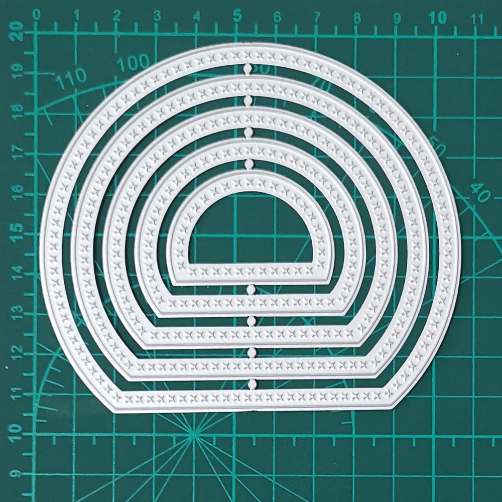 5Pcs Semicircle Frame Metal Cutting Dies Real Picture Cut Die Scrapbook Paper Craft Knife Mould Blade Punch Stencil Die 2020 New 
5Pcs Semicircle Frame Metal Cutting Dies Real Picture Cut Die Scrapbook Paper Craft Knife Mould Blade Punch Stencil Die 2020 New