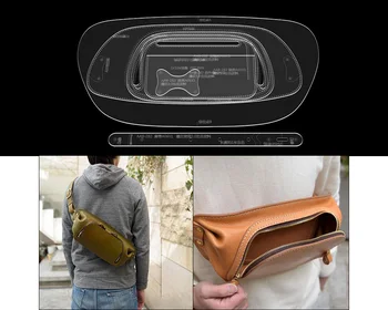 Waist Pack Acrylic Version Shoulder Bag Drawing Handmade Leather Edition Manual DIY Drawing Pattern
Waist Pack Acrylic Version Shoulder Bag Drawing Handmade Leather Edition Manual DIY Drawing Pattern