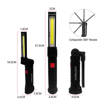 COB LED Flashlight Magnet workshop torch Garage Inspection Work Light Handy Portable Lantern USB Rechargeable mechanical Lamp
COB LED Flashlight Magnet workshop torch Garage Inspection Work Light Handy Portable Lantern USB Rechargeable mechanical Lamp