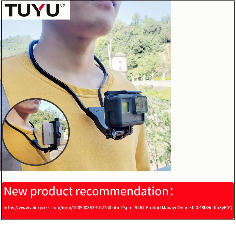 Generic TUYU Full Face Chin Mount Holder For GoPro Hero 9 8 7 5Yi 4K