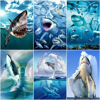 AZQSD Unframe Paint By Numbers Shark Handpainted Painting Art 5D Pictures By Numbers Animal Home Decoration
AZQSD Unframe Paint By Numbers Shark Handpainted Painting Art 5D Pictures By Numbers Animal Home Decoration