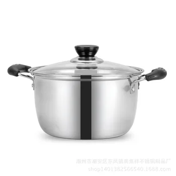 1pcs Double Bottom Soup Pot Stainless Steel pot 1.5L-4L Nonmagnetic Cooking Multi-purpose Cookware Non-stick Pan general use
1pcs Double Bottom Soup Pot Stainless Steel pot 1.5L-4L Nonmagnetic Cooking Multi-purpose Cookware Non-stick Pan general use