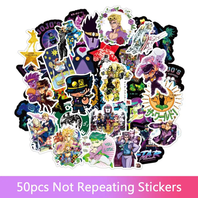 50Pcs/Set Anime Jojos Bizzare Adventure Stickers guitar Luggage Laptop Bicycle Fridge Skateboard Graffiti Stickers Gift Toys
50Pcs/Set Anime Jojos Bizzare Adventure Stickers guitar Luggage Laptop Bicycle Fridge Skateboard Graffiti Stickers Gift Toys