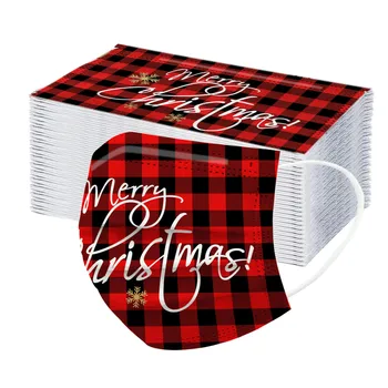 50pc Adult Snowflake Pattern Mask Plaid Snow Printed Three-layer Facemask Masque Dust-proof Disposable Red Mask Mascarillas
50pc Adult Snowflake Pattern Mask Plaid Snow Printed Three-layer Facemask Masque Dust-proof Disposable Red Mask Mascarillas