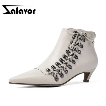 ZALAVOR New Hot Stylish Real Leather Women Ankle Boots Lacing Shoes Women Pointed Toe Zipper Female Work Zapatos Size 34-39
ZALAVOR New Hot Stylish Real Leather Women Ankle Boots Lacing Shoes Women Pointed Toe Zipper Female Work Zapatos Size 34-39