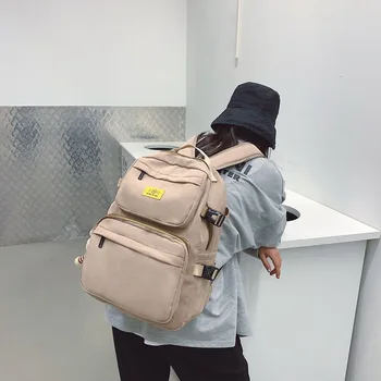 Fashion women solid color backpack school bag for teenage girls large capacity shoulder bag mochilas female backpack
Fashion women solid color backpack school bag for teenage girls large capacity shoulder bag mochilas female backpack