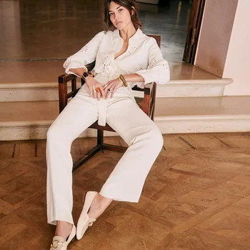 Straight High Waist Pants Women Autumn Elegant Zip Tie Belt Pockets White Long Trousers 2020 Casual Wide Leg Pant Women Summer 
Straight High Waist Pants Women Autumn Elegant Zip Tie Belt Pockets White Long Trousers 2020 Casual Wide Leg Pant Women Summer