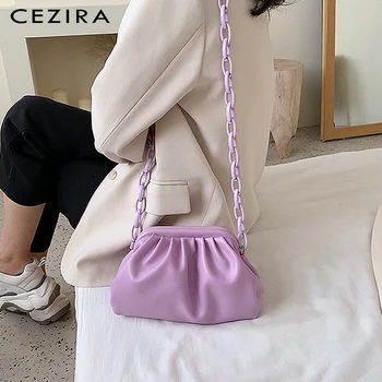CEZIRA Luxury Chain PU Shoulder Bags For Women Fashion Small Clutch 2020 Ladies Crossbody Bag Solid Color Cloud Handbags Purse
CEZIRA Luxury Chain PU Shoulder Bags For Women Fashion Small Clutch 2020 Ladies Crossbody Bag Solid Color Cloud Handbags Purse