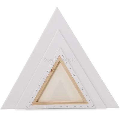 Фото 1 шт. треугольная хлопчатобумажная деревянная рамка для холста картина маслом