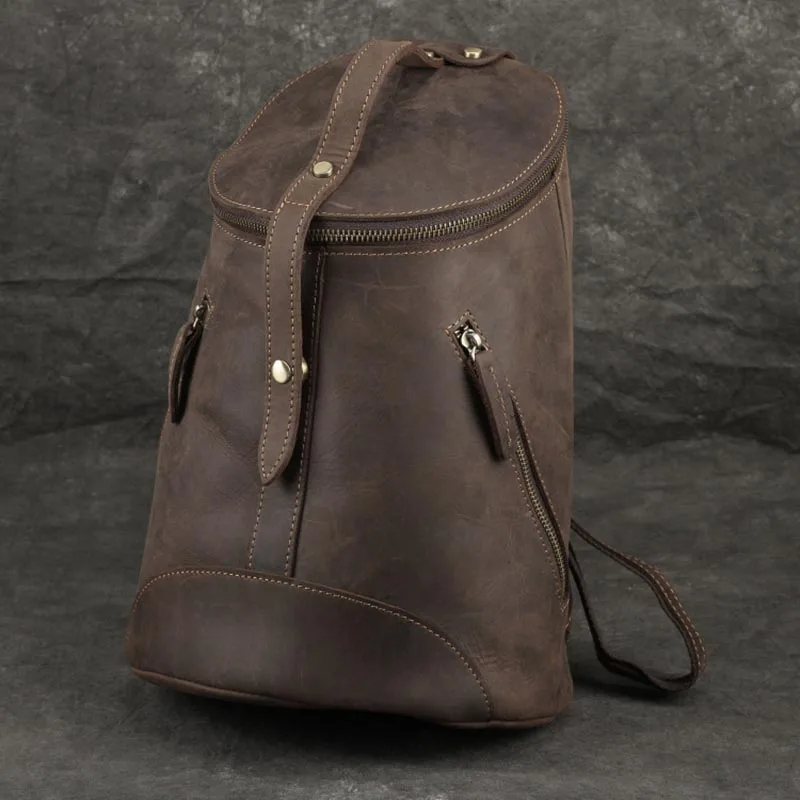Luufan Crazy Horse Genuine Leather Men Backpack Vintage Leather Zipper Bucket Rucksack Big Capacity Travel Bag School Backpack
Luufan Crazy Horse Genuine Leather Men Backpack Vintage Leather Zipper Bucket Rucksack Big Capacity Travel Bag School Backpack