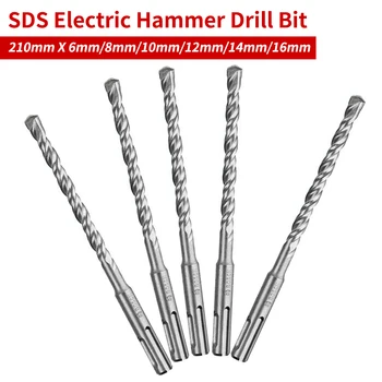 210mm Electric Hammer Drill Bits 6/8/10/12/14mm Cross Type SDS Plus for Masonry Concrete Rock Stone Round Shank Twist Drill
210mm Electric Hammer Drill Bits 6/8/10/12/14mm Cross Type SDS Plus for Masonry Concrete Rock Stone Round Shank Twist Drill