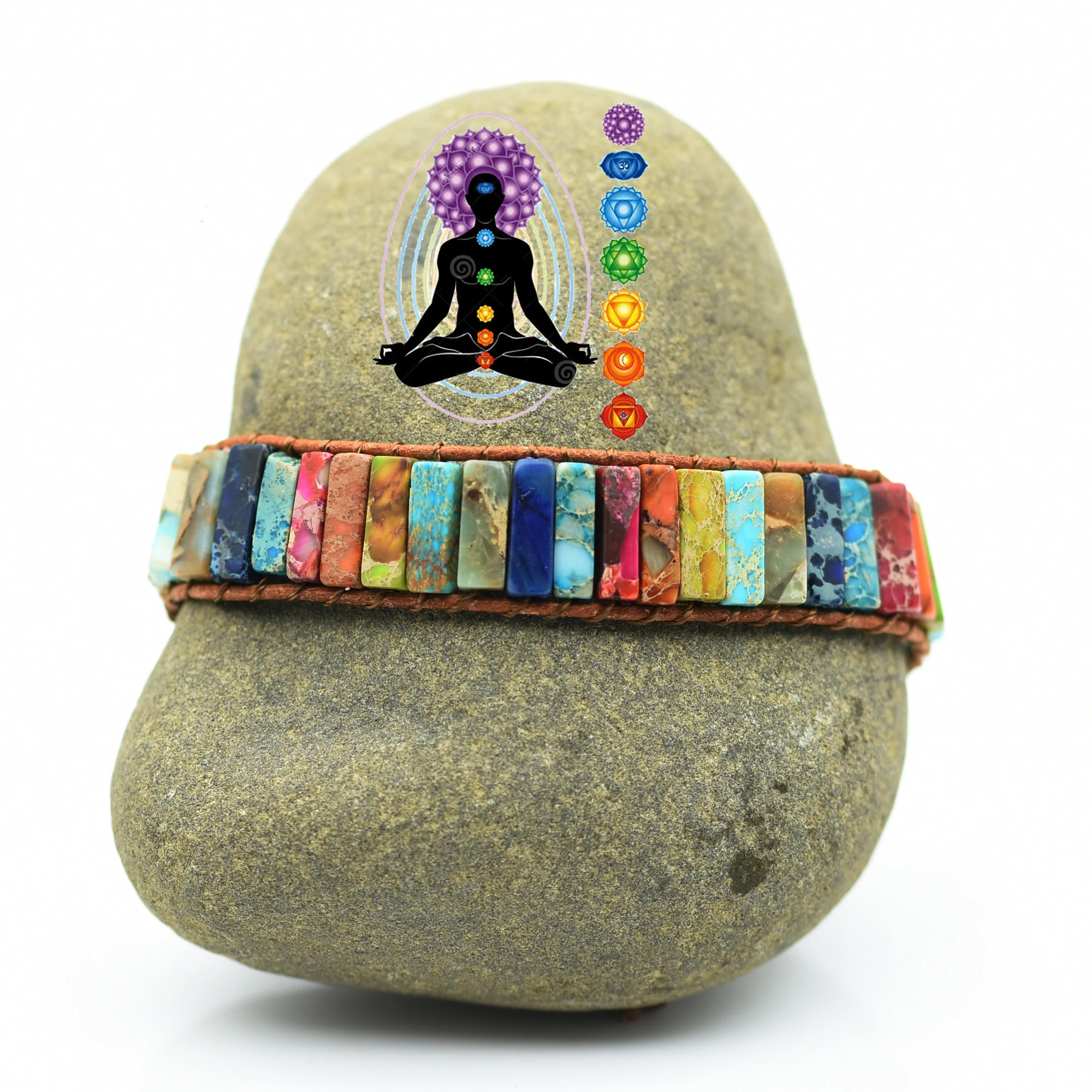 Chakra Bracelet Jewelry Handmade Multi Color Natural Stone Tube Beads Leather Wrap Bracelet Couples Bracelets Creative Gifts
Chakra Bracelet Jewelry Handmade Multi Color Natural Stone Tube Beads Leather Wrap Bracelet Couples Bracelets Creative Gifts
