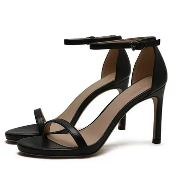 Thin Heels 5.5CM/7.5CM/9CM Cover Heel Ankle Strap Buckle Strap Open Toe Solid Sandals Shepskin Leather Pumps Shoes D0071
Thin Heels 5.5CM/7.5CM/9CM Cover Heel Ankle Strap Buckle Strap Open Toe Solid Sandals Shepskin Leather Pumps Shoes D0071
