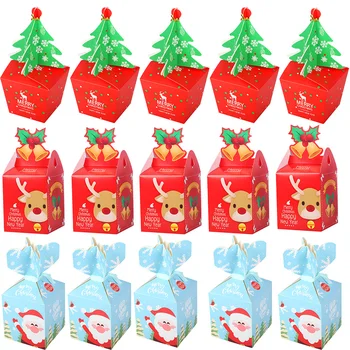 

Merry Christmas Decorations Gift Boxes Santa Claus Xmas Tree Packing Bags New Year 2019 Christmas Candy Bags Navidad 2019 kerst
