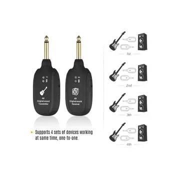 UHF Guitar Wireless System Transmitter Receiver Built-in Rechargeable Wireless Guitar Transmitter
UHF Guitar Wireless System Transmitter Receiver Built-in Rechargeable Wireless Guitar Transmitter