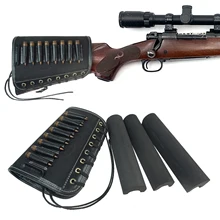Tactical Rifle Shotgun Buttstock Leather Cheek Rest Riser Pad Gun Protector Hunting Gun Accessories for Shooting