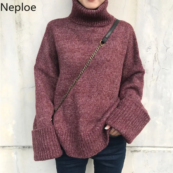 Neploe Turtleneck Women Sweater 2019 Winter Warm Female Jumper Thick Sweaters Oversized Knitted Pullover Top Pull Femme 54676
Neploe Turtleneck Women Sweater 2019 Winter Warm Female Jumper Thick Sweaters Oversized Knitted Pullover Top Pull Femme 54676