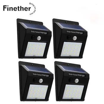 Finether 4Pcs 20LED Solar Powered Wall Lamp PIR Motion Sensor Light Control Outdoor Waterproof Street Yard Path Home Garden Lamp
Finether 4Pcs 20LED Solar Powered Wall Lamp PIR Motion Sensor Light Control Outdoor Waterproof Street Yard Path Home Garden Lamp