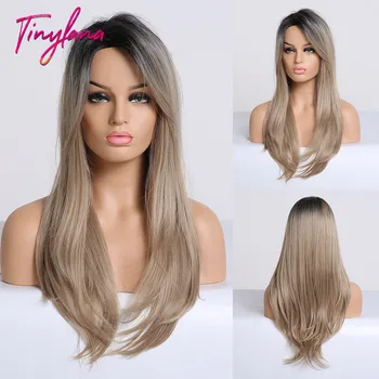 TINY LNAN Mixed Black Ash Light Brown Blonde Synthetic Wig Body Wavy MiddlePart Heat Resistant Fiber For Women Cosplay Long Wig
TINY LNAN Mixed Black Ash Light Brown Blonde Synthetic Wig Body Wavy MiddlePart Heat Resistant Fiber For Women Cosplay Long Wig