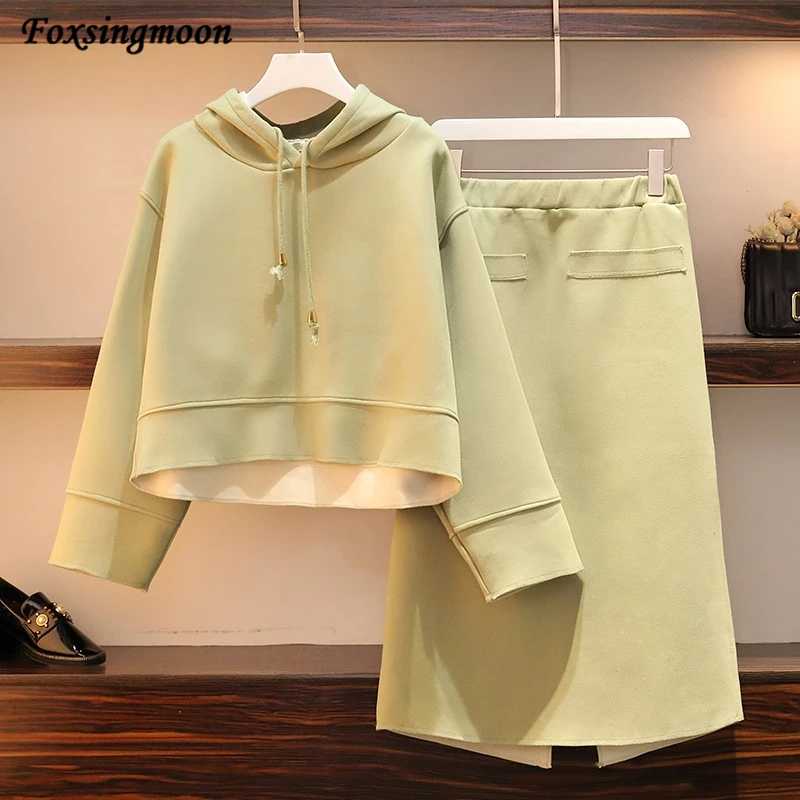 Women Casual Two Piece Set Women Elegant Hoodie Sweatshirt And Harajuku A-line Skirts Two Piece Set Front Pocket Drawstring Suit
Women Casual Two Piece Set Women Elegant Hoodie Sweatshirt And Harajuku A-line Skirts Two Piece Set Front Pocket Drawstring Suit