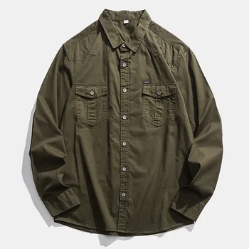 Men's high quality military casual brand long sleeve shirt man autumn 100% cotton army green shirts
Men's high quality military casual brand long sleeve shirt man autumn 100% cotton army green shirts