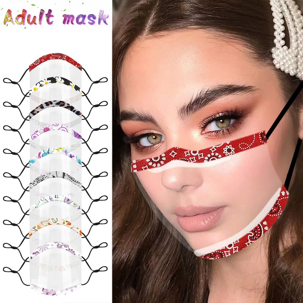 Fast Delivery Adult 1PC Lip Language Visual Transparent Mask Christmas Printed PVC Face Mask Bandage Mascarilla reutilizable
Fast Delivery Adult 1PC Lip Language Visual Transparent Mask Christmas Printed PVC Face Mask Bandage Mascarilla reutilizable