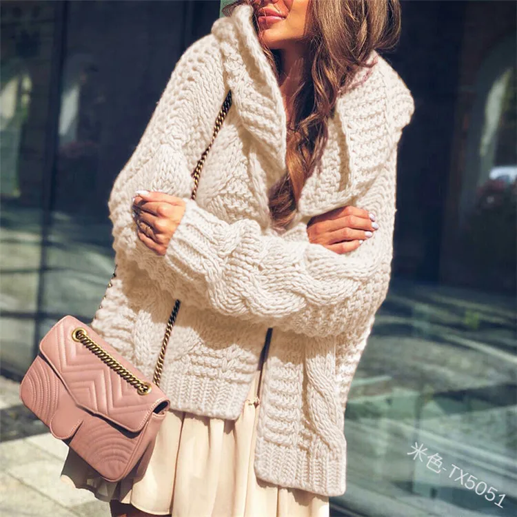 Autumn and Winter New Style Knitting Tops Solid Color Knitted Hooded Cardigan Sweater Lady Stylish Coat Women Clothes S-4XL
Autumn and Winter New Style Knitting Tops Solid Color Knitted Hooded Cardigan Sweater Lady Stylish Coat Women Clothes S-4XL