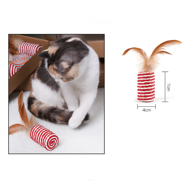 7pc/set Cat Stick Cat Toy with Bell Mouse Feather