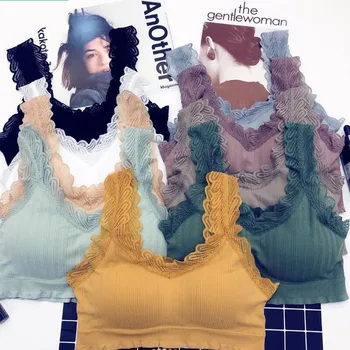 2020 New Sexy Lace Crop Top Women Fashion Floral Lace Padded Bra Tank Top V Neck Underwear Bralett Ladies Camisole Tube Top Bra
2020 New Sexy Lace Crop Top Women Fashion Floral Lace Padded Bra Tank Top V Neck Underwear Bralett Ladies Camisole Tube Top Bra