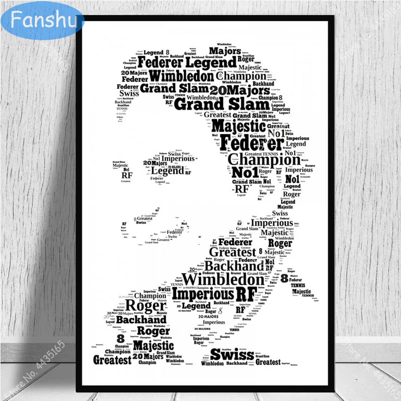 Художественный постер Роджер Федерер для теннисистов постеры и принты настенное