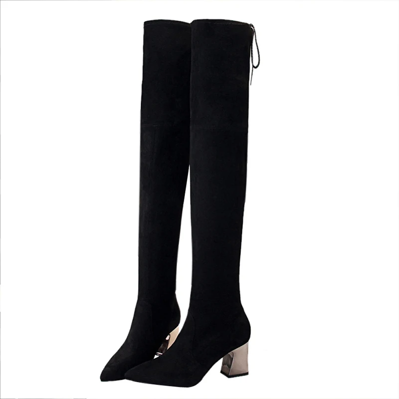 2019 Women Over The Knee Suede Boots Block 7cm High Heels Long Thigh Boots Block Low Heels Boots Female Warm Knight Fall Shoes
2019 Women Over The Knee Suede Boots Block 7cm High Heels Long Thigh Boots Block Low Heels Boots Female Warm Knight Fall Shoes