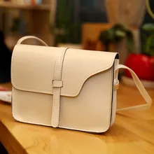 Bolso de hombro Casual diseño simple bolso bandolera Vintage bolso de cuero cruzado hombro bandolera Mini bolsas cuadradas(China)