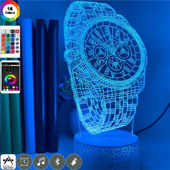 App Control Electrial Wave Watch 3D LED Night Table Light for Children's Room Decorateion Color Change Event Prize Night Light
App Control Electrial Wave Watch 3D LED Night Table Light for Children's Room Decorateion Color Change Event Prize Night Light