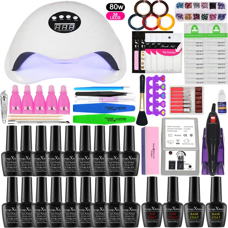 Manicure Set with 36/48/72/80W Gel Lamp Nail Polish Extension Kit for Gel Polish Nail Set Acrylic Manicure Nail Art Tool Set
Manicure Set with 36/48/72/80W Gel Lamp Nail Polish Extension Kit for Gel Polish Nail Set Acrylic Manicure Nail Art Tool Set