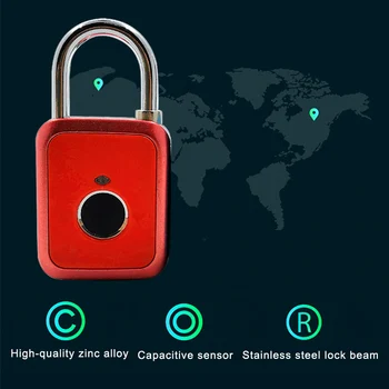 Smart Fingerprint Door Lock Waterproof USB Charging Keyed Padlock Luggage Lock Security Wireless Unlock Phone Interior Door Lock
Smart Fingerprint Door Lock Waterproof USB Charging Keyed Padlock Luggage Lock Security Wireless Unlock Phone Interior Door Lock