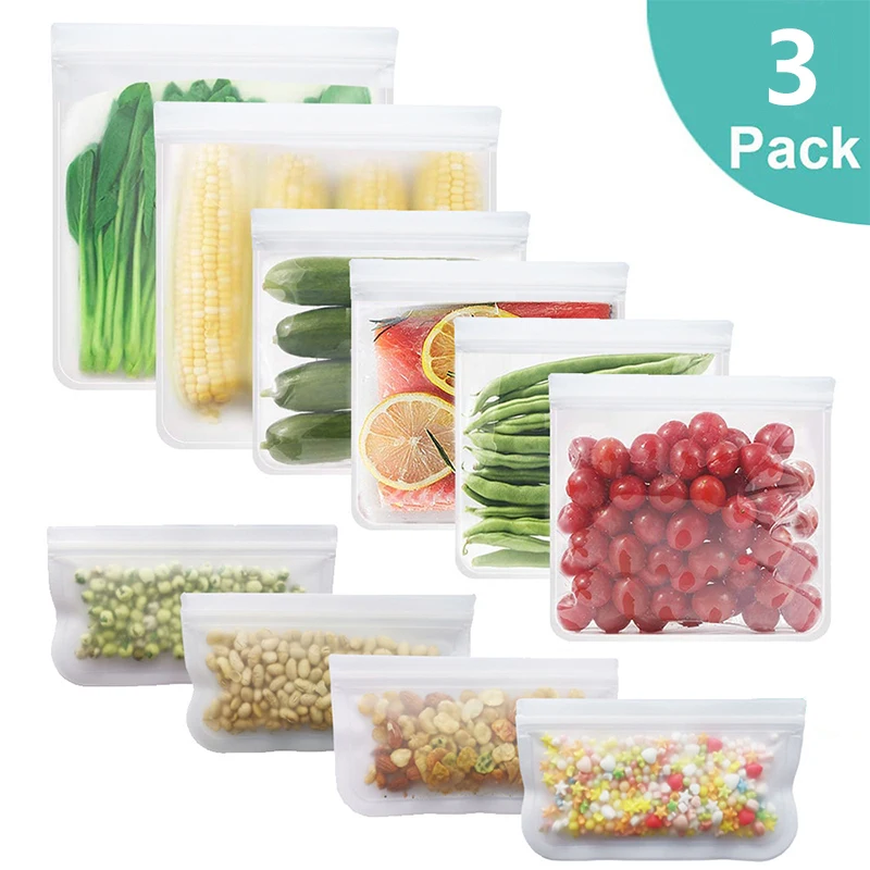 3PCS/Set PEVA Silicone Fresh-Keeping Bag Food Storage Bag Frosted Translucent Refrigerator Storage Bag Food Ziplock Bag
3PCS/Set PEVA Silicone Fresh-Keeping Bag Food Storage Bag Frosted Translucent Refrigerator Storage Bag Food Ziplock Bag