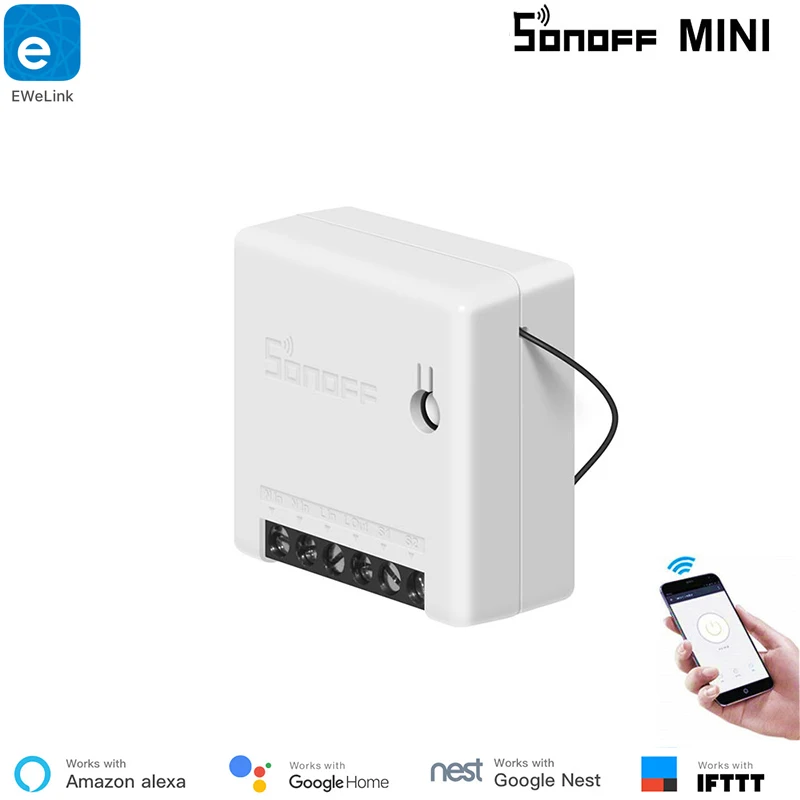Alexa Compatible Sonoff Mini WiFi Module 10A 2-Way Compatible with APP/LAN/DIY Mode Remote Control IFTTT Support Home Automation
Alexa Compatible Sonoff Mini WiFi Module 10A 2-Way Compatible with APP/LAN/DIY Mode Remote Control IFTTT Support Home Automation