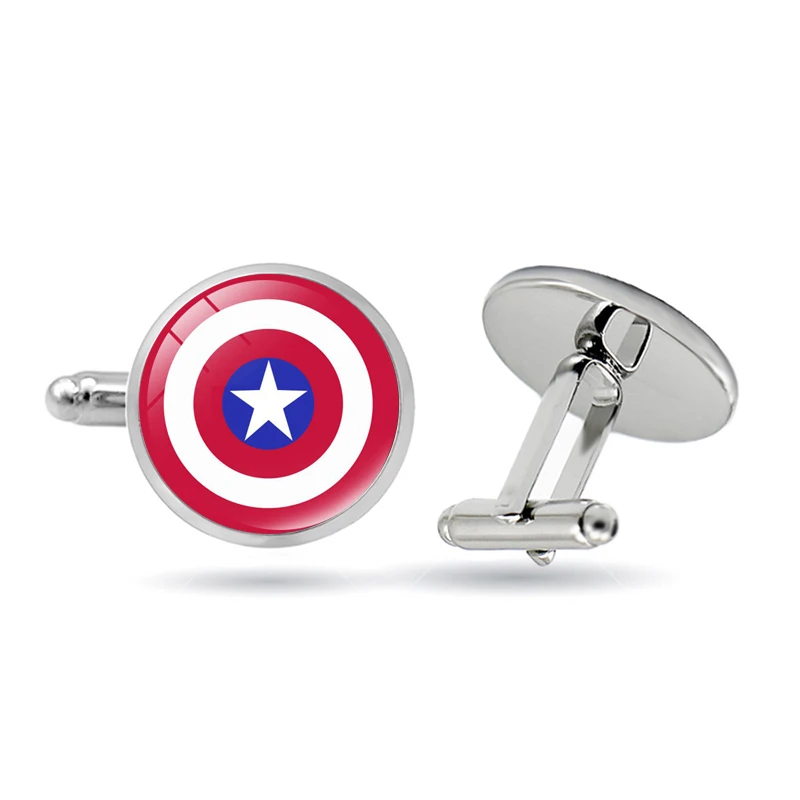 Avengers Cufflinks Superhero Captain America Thor Batman Ghostbusters Deadpool Flash Tie Clips Buttons Jewelry Gifts | Украшения и
