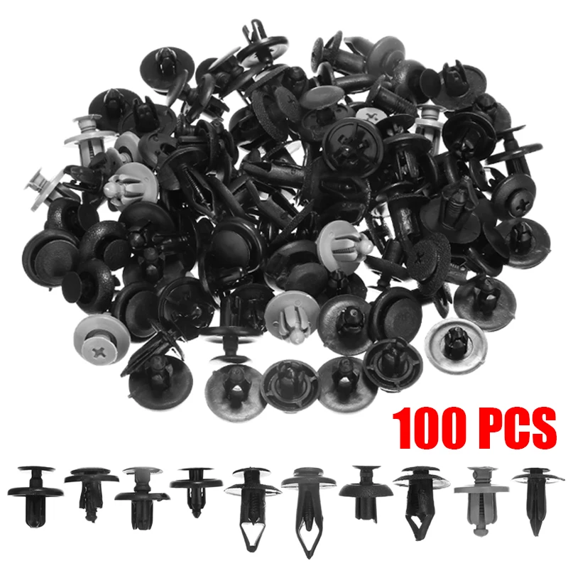 100pcs/set 10 Type Mixed Car Plastic Push Rivet Trim Panel Fastener Clip 6/7/8mm Dia Hole Door Trim Clip
100pcs/set 10 Type Mixed Car Plastic Push Rivet Trim Panel Fastener Clip 6/7/8mm Dia Hole Door Trim Clip
