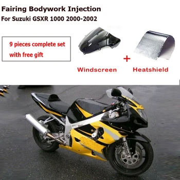 Yellow Black Complete Injection Fairing for 2000-2002 Suzuki GSXR 1000 GS-XR GSX-R 1000 2001 
Yellow Black Complete Injection Fairing for 2000-2002 Suzuki GSXR 1000 GS-XR GSX-R 1000 2001
