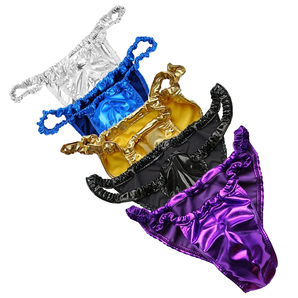 Fashion Blackinhzoy Hot Y Mens Spandex & Latex Rubber Briefs Bikini