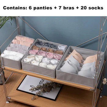 3PCS Storage Boxes Underwear Divider Drawer Lidded Closet Organizer Ropa Interior Organizador For Ties Sock Shorts Bra Organizer
3PCS Storage Boxes Underwear Divider Drawer Lidded Closet Organizer Ropa Interior Organizador For Ties Sock Shorts Bra Organizer