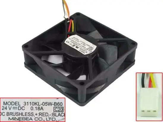 NMB-MAT 3110KL-05W-B60 C20 DC 24V 0.18A 80x80x25 мм вентилятор охлаждения сервера
NMB-MAT 3110KL-05W-B60 C20 DC 24V 0.18A 80x80x25 мм вентилятор охлаждения сервера