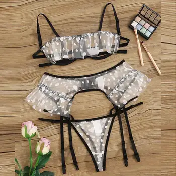 2020 Women's Sexy lingerie Bra Set Sexy Exquisite Lace Lingerie Bra+Garter+Briefs Set Babydoll Cut-Out Sleepwear Stanik damski 4
2020 Women's Sexy lingerie Bra Set Sexy Exquisite Lace Lingerie Bra+Garter+Briefs Set Babydoll Cut-Out Sleepwear Stanik damski 4