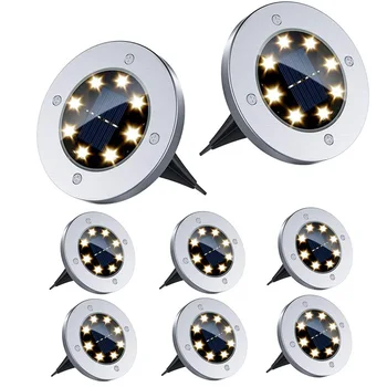 Thrisdar Solar Ground Lights 8LED Solar Powered Buried Stair Light Outdoor Garden Patio Pathway Step Deck Landscape Lights
Thrisdar Solar Ground Lights 8LED Solar Powered Buried Stair Light Outdoor Garden Patio Pathway Step Deck Landscape Lights