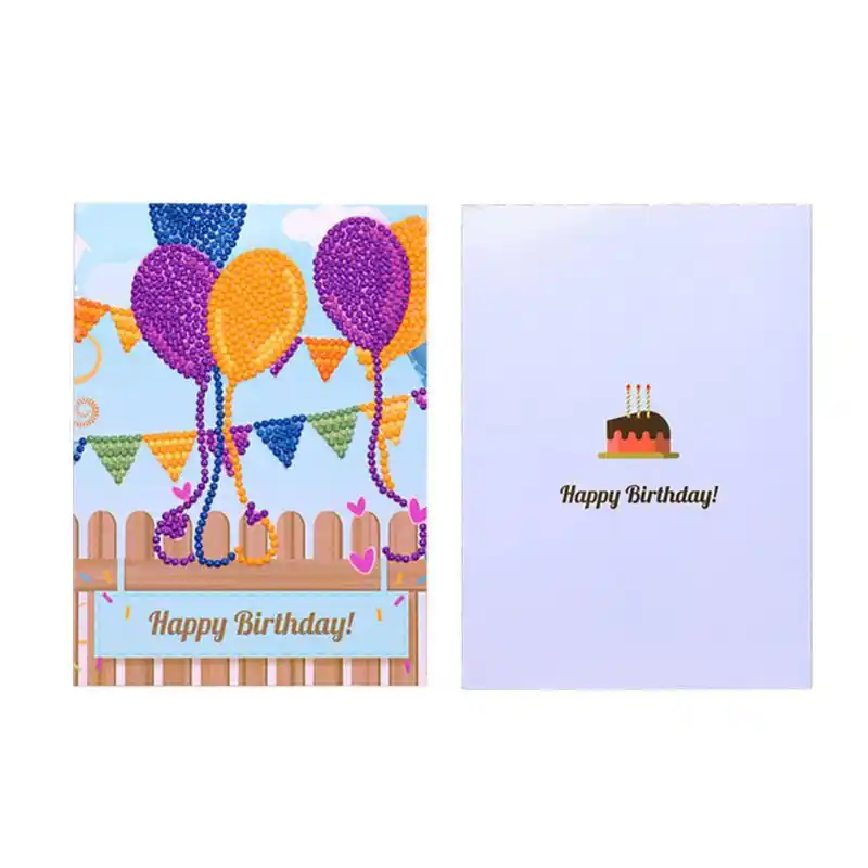 diy 5d diamond painting happy birthday invitation