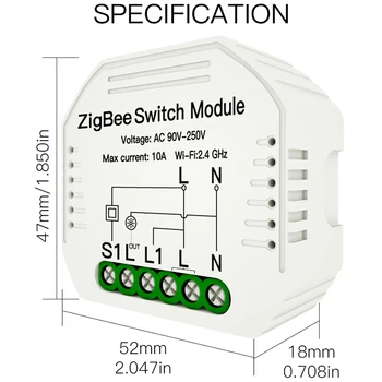 Tuya ZigBee 3.0 Smart Light Switch Module Smart Life Wireless Remote Control, Work with Alexa Google for Voice Control
Tuya ZigBee 3.0 Smart Light Switch Module Smart Life Wireless Remote Control, Work with Alexa Google for Voice Control